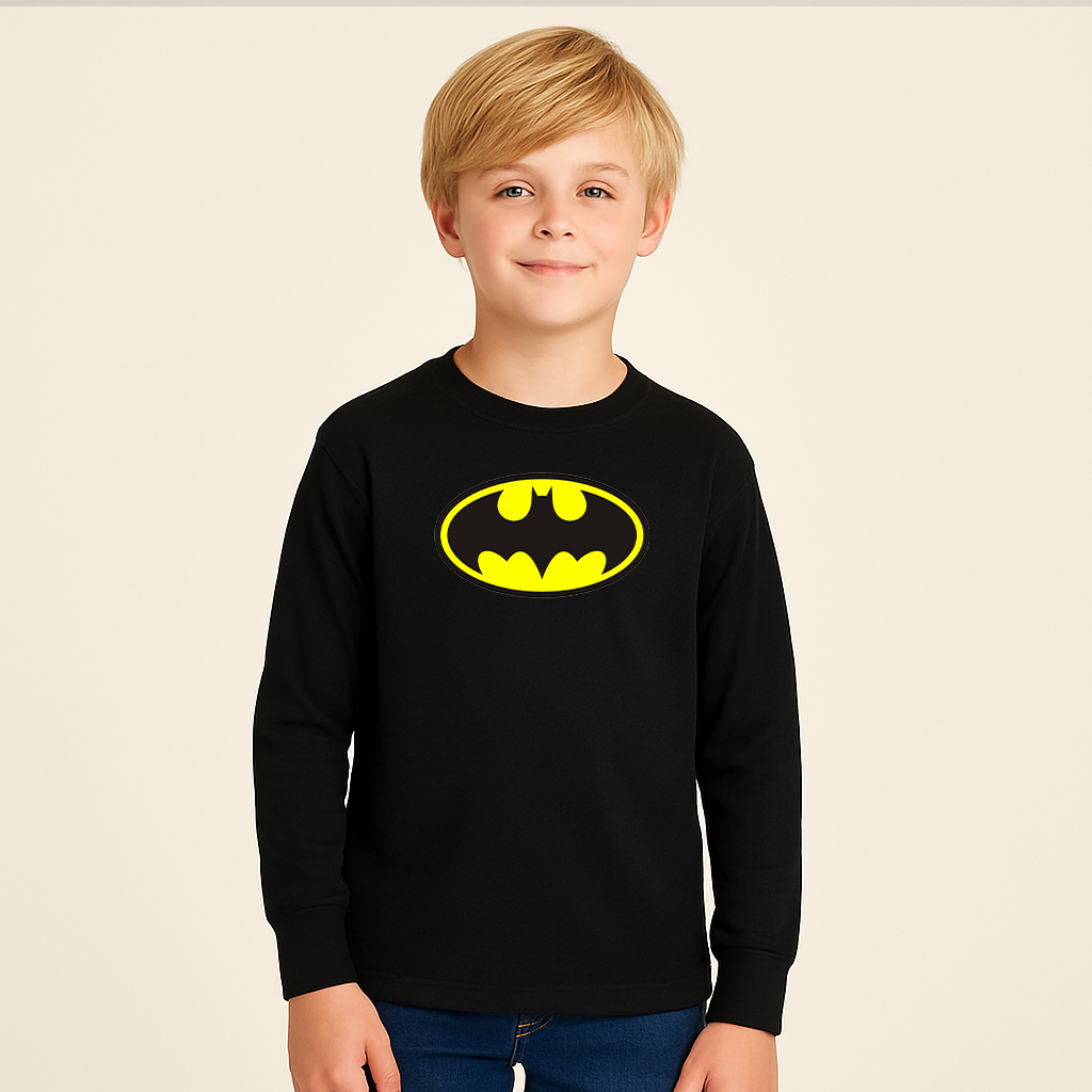 Youth Kids DC Comics Batman Long Sleeve T-Shirt