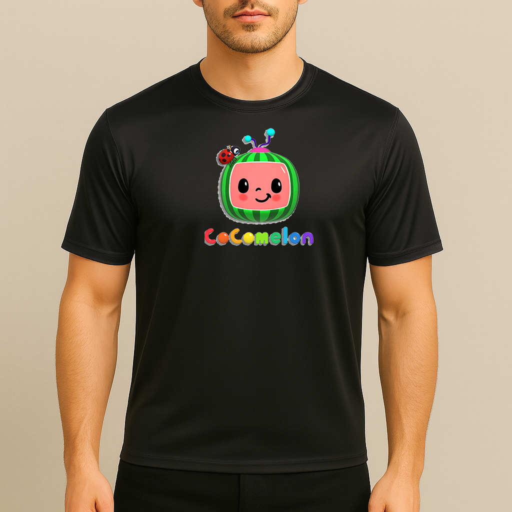 Men's Cocomelon Cartoon Polyester T-Shirt