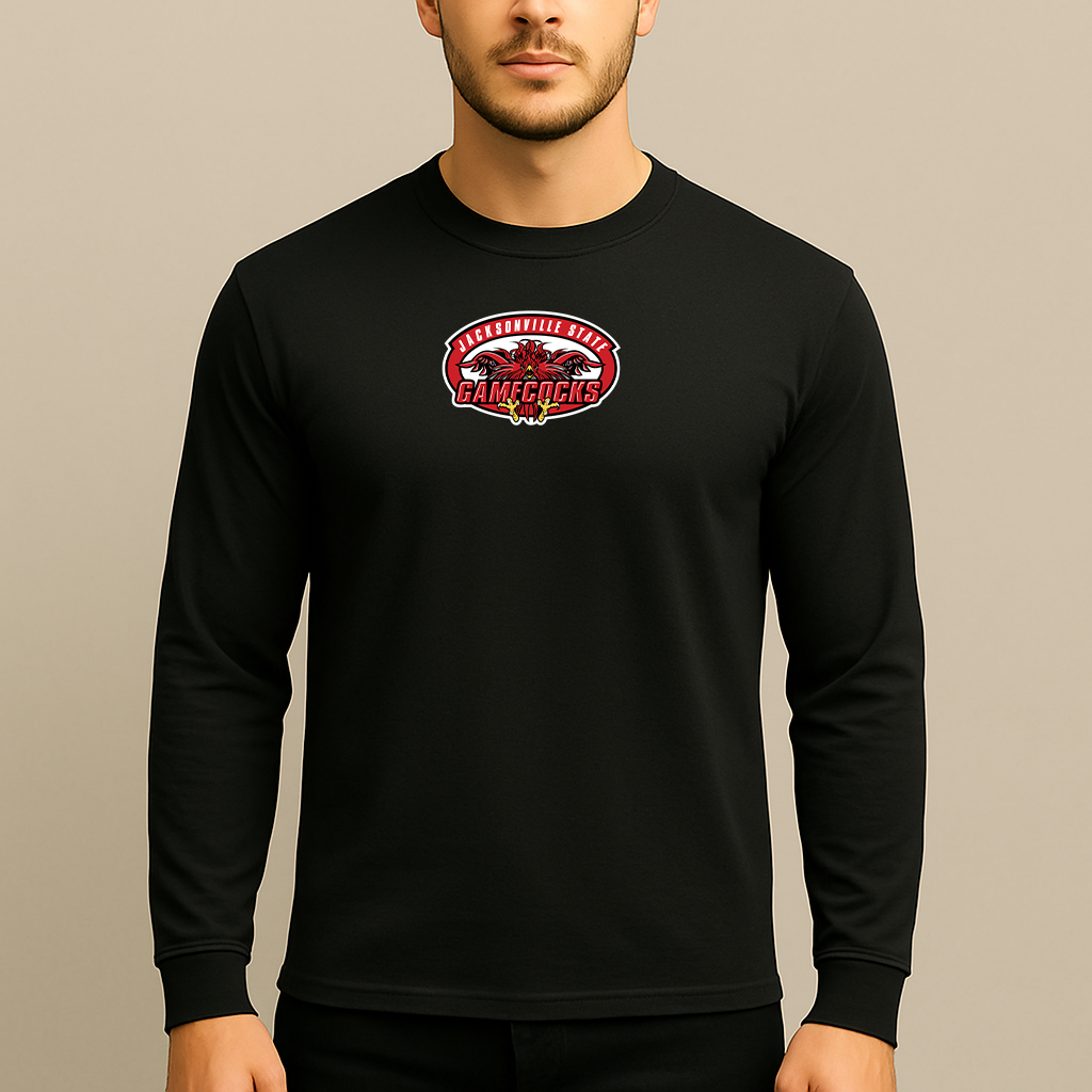 Men's Jacksonville State Gamecocks Logo Long Sleeve T-Shirt