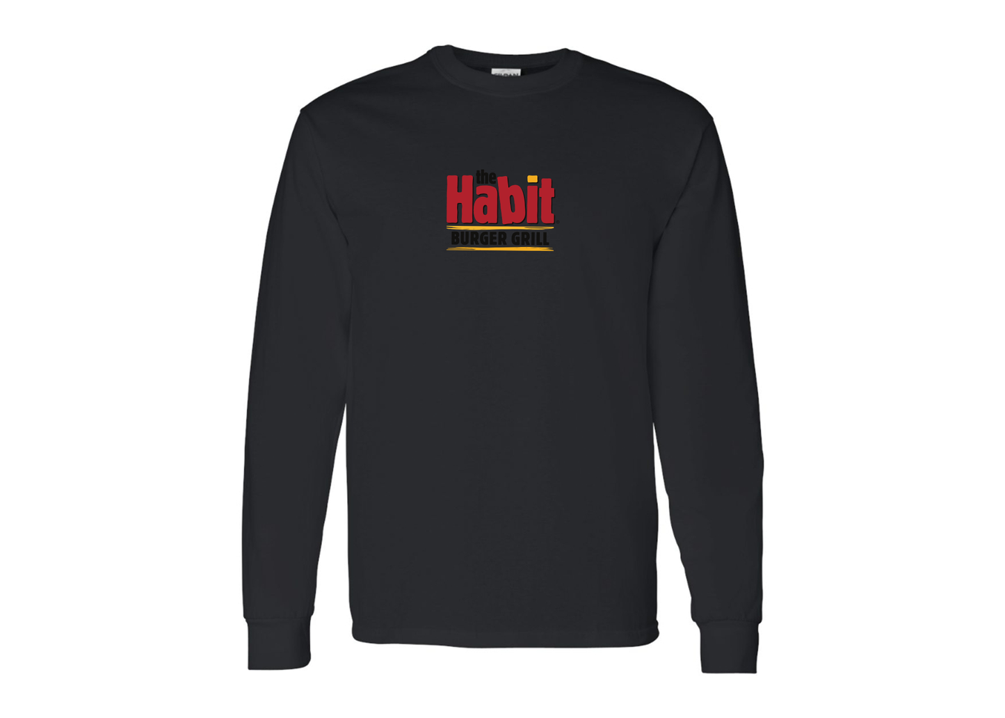 Men's The Habit Burger Grill Gildan Heavy Cotton Long Sleeve T-Shirt