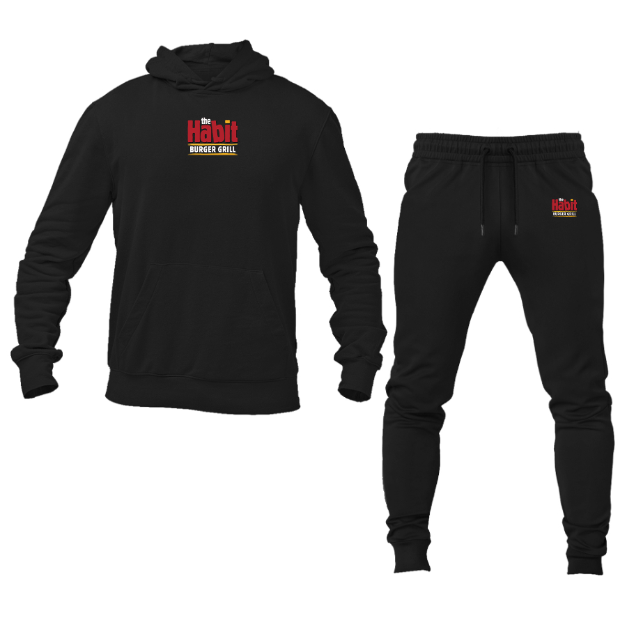Men's The Habit Burger Grill Logo Hoodie Joggers Set