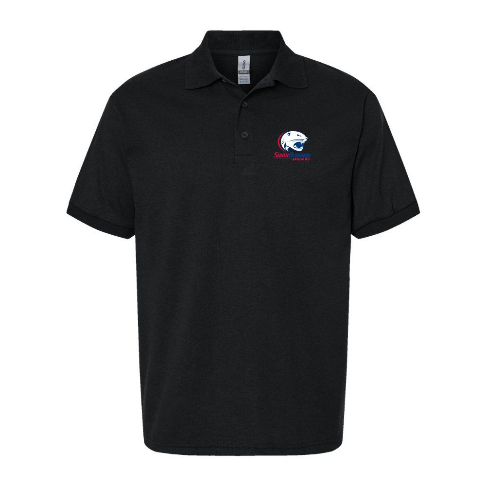 Men's South Alabama Jaguars Logo Gildan Dry Blend Jersey Polo