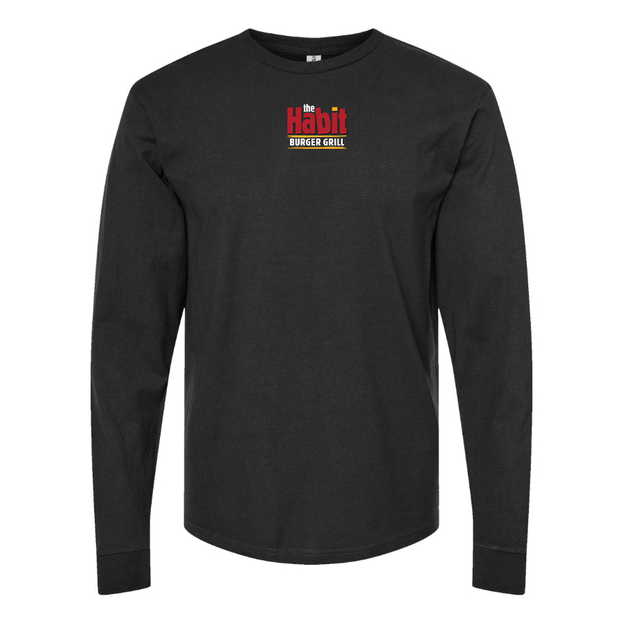 Men's The Habit Burger Grill Logo Long Sleeve T-Shirt