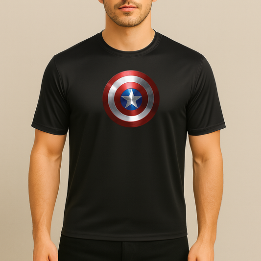 Men's Captain America Polyester T-Shirt