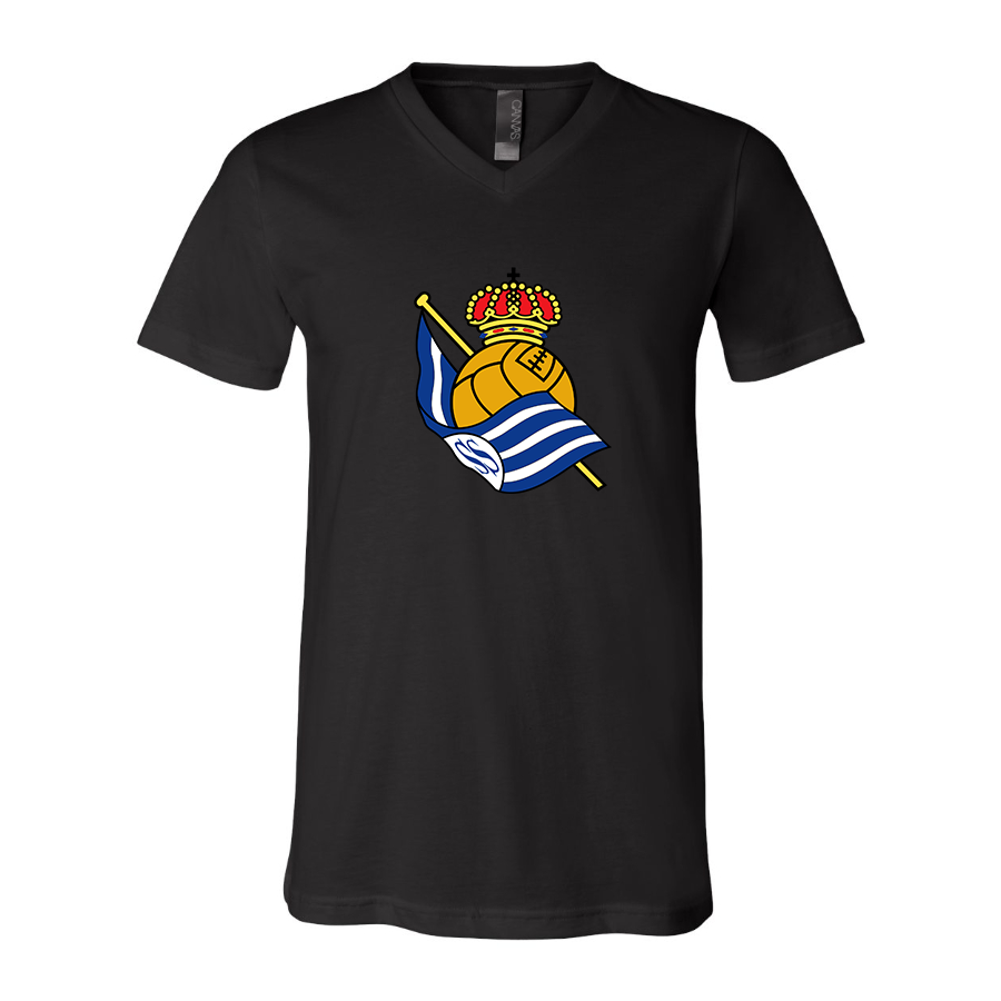 Men’s  Real Sociedad FC  - BELLA + CANVAS - Jersey V-Neck Tee - 3005