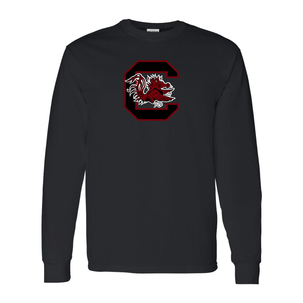 Men's South Carolina Gamecocks Logo Gildan Heavy Cotton Long Sleeve T-Shirt