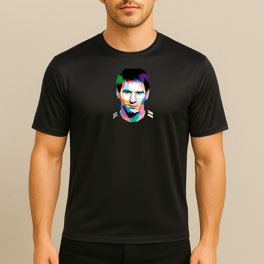 Men's Lionel Messi Face Art Sports Polyester T-Shirt