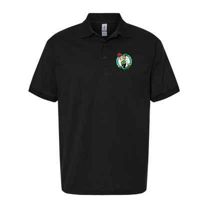 Men's Boston Celtics Logo Gildan Dry Blend Jersey Polo