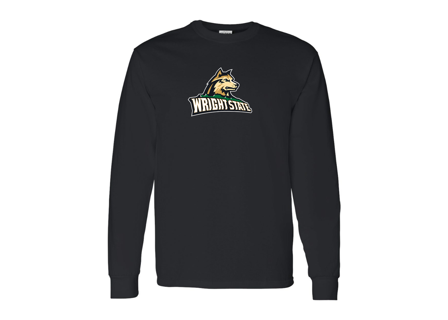 Men's Wright State Raiders Gildan Heavy Cotton Long Sleeve T-Shirt