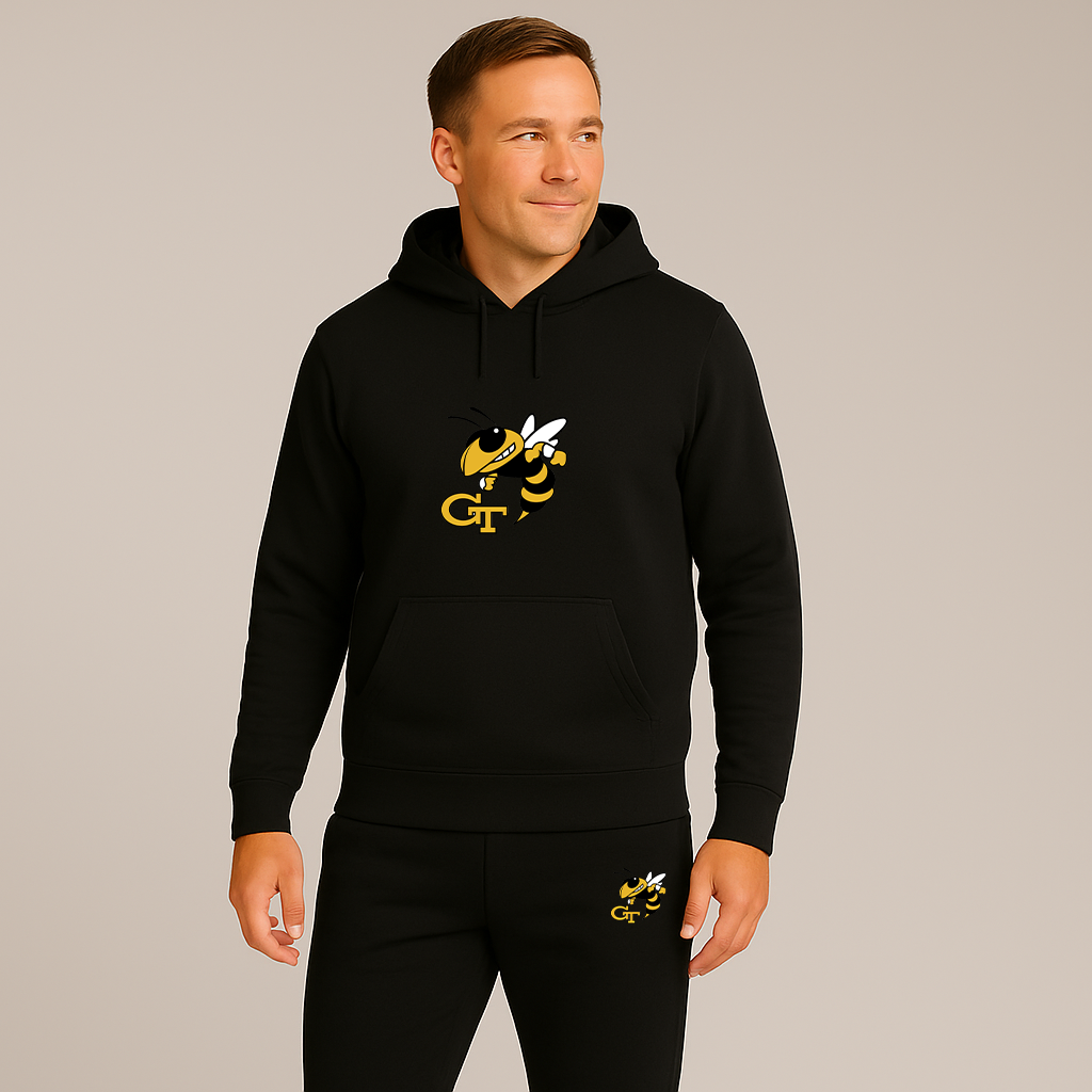 Men's Georgia Tech Yellow Jackets Logo Hoodie Joggers Set