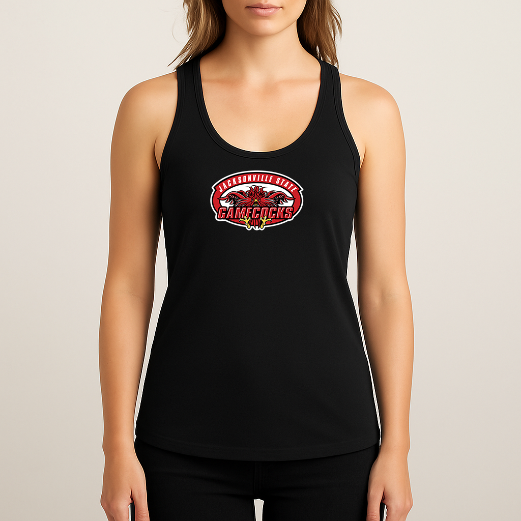 Women's Jacksonville State Gamecocks Logo Next Level Ideal Racerback Tank