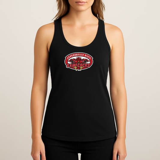 Women's Jacksonville State Gamecocks Logo Next Level Ideal Racerback Tank