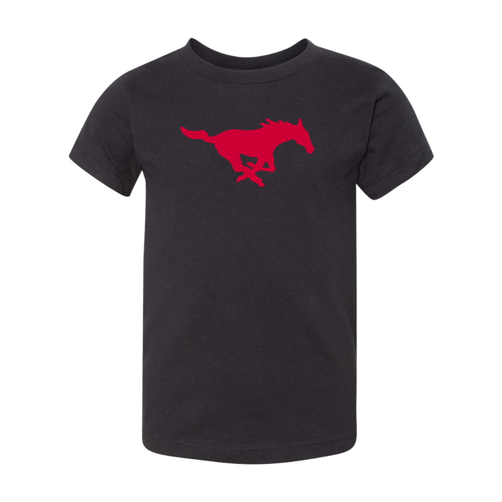 SMU Mustangs Logo BELLA  CANVAS Toddler Jersey Tee