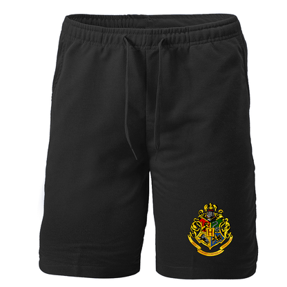 Men's Hogwarts Emblem Harry Potter Movie Athletic Fleece Shorts