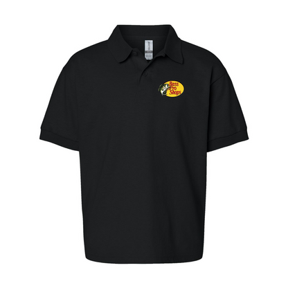 Youth Bass Pro Shops Logo Gildan Dry Blend Jersey Polo