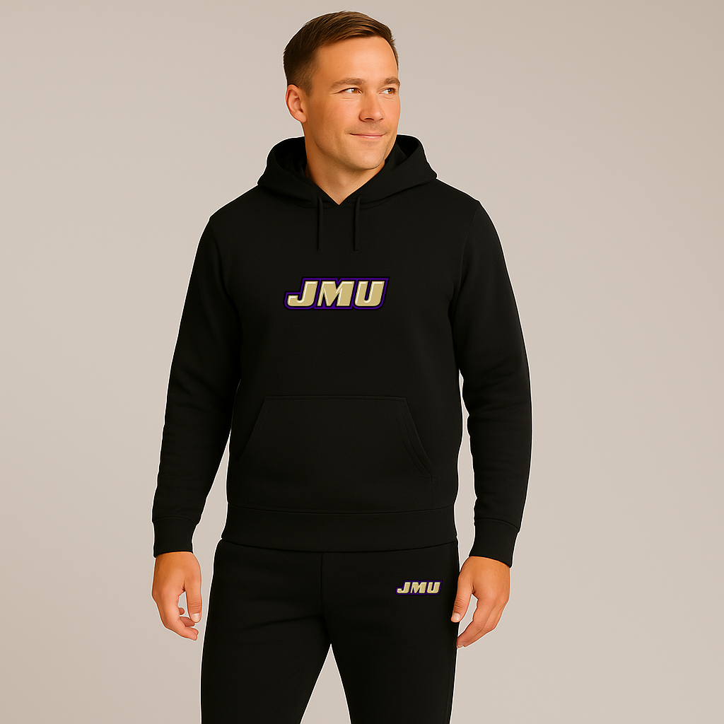 Men's James Madison Dukes Logo Hoodie Joggers Set