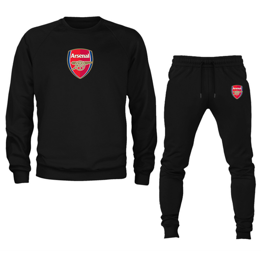 Men's Arsenal Soccer Logo Crewneck Sweatshirt Joggers Suit