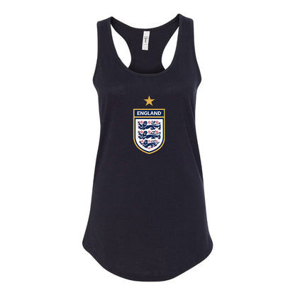 Women's England National Soccer Team  Racerback Tank Top