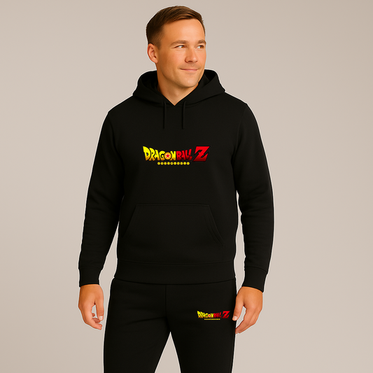 Men's Dragon Ball Z Title Hoodie Joggers Set