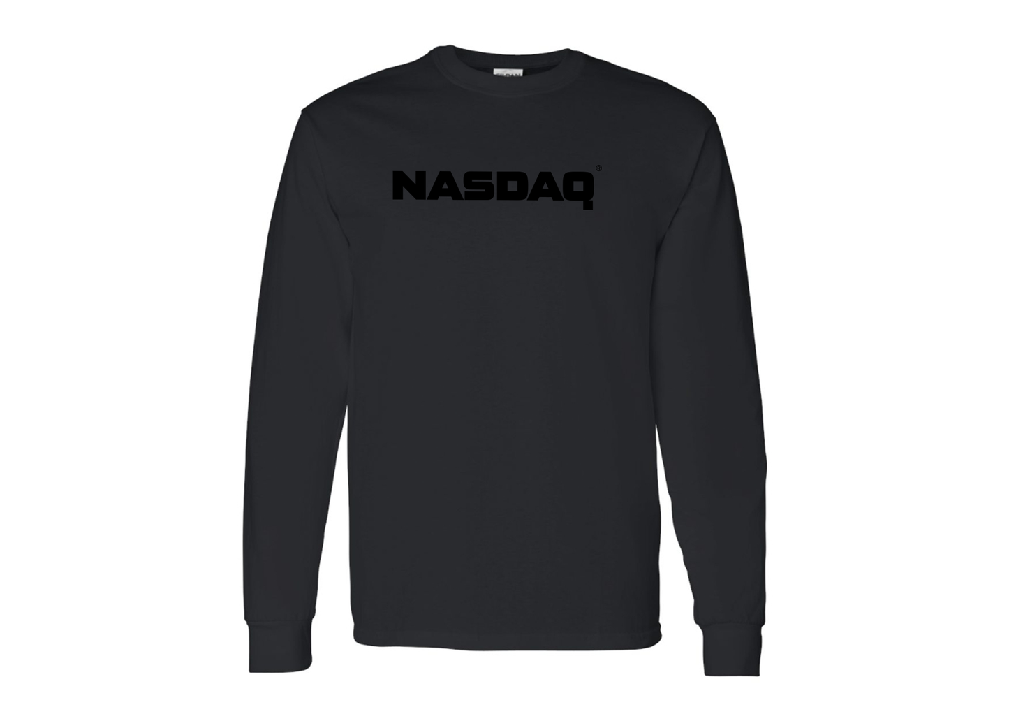 Men's Nasdaq Logo Gildan Heavy Cotton Long Sleeve T-Shirt
