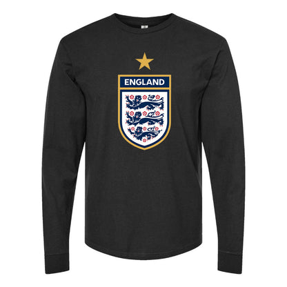 Men's England National Soccer Team Long Sleeve T-Shirt