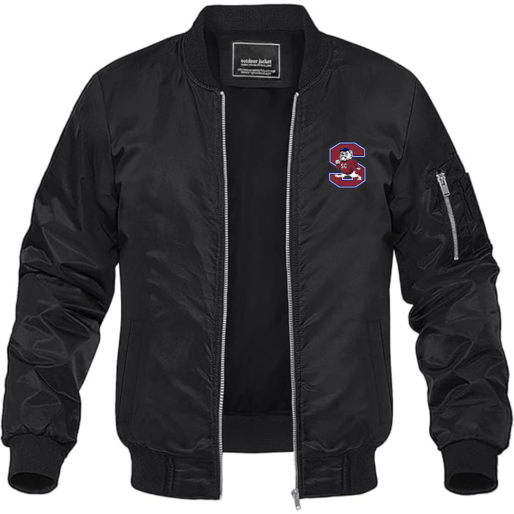 Men's South Carolina State Bulldogs Logo Lightweight Bomber Jacket Windbreaker Softshell Varsity Jacket Coat