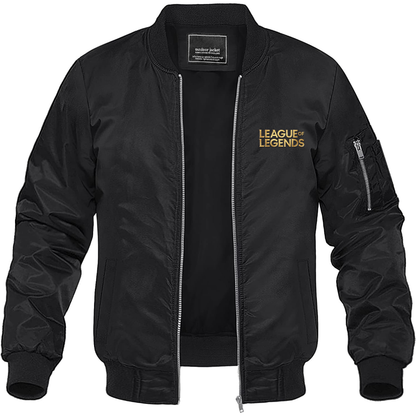 Men's League of Legends Game Lightweight Bomber Jacket Windbreaker Softshell Varsity Jacket Coat