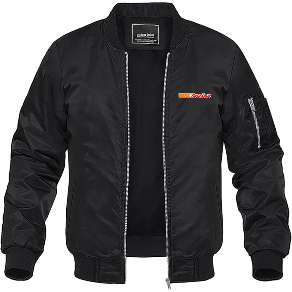 Men's AutoZone Logo Lightweight Bomber Jacket Windbreaker Softshell Varsity Jacket Coat