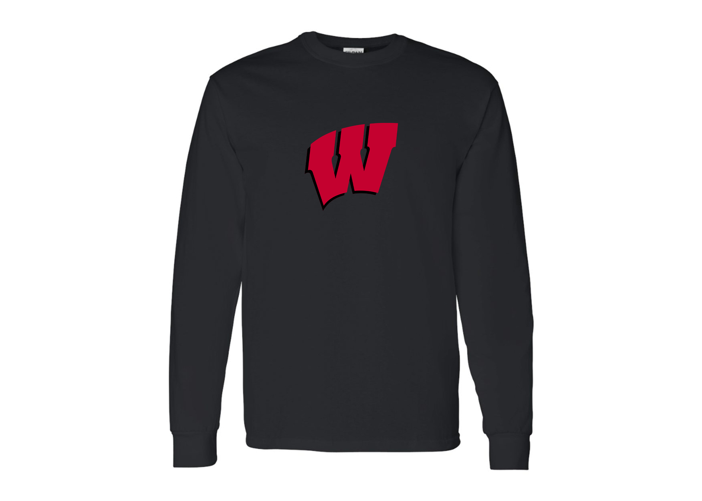 Men's Wisconsin Badgers Gildan Heavy Cotton Long Sleeve T-Shirt