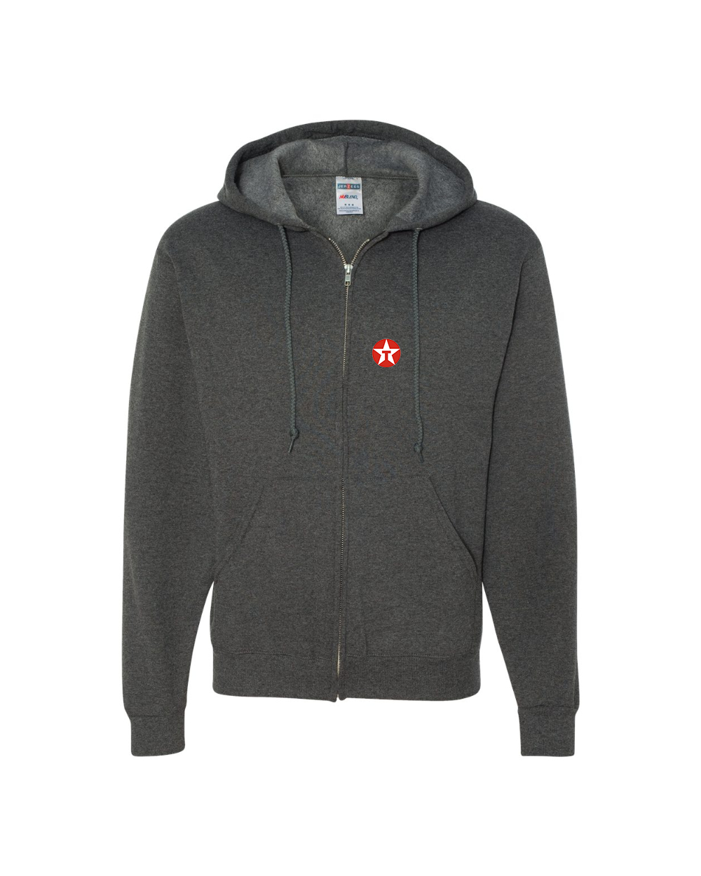 Men's Texaco Logo JERZEES NuBlend Full-Zip Hooded Sweatshirt