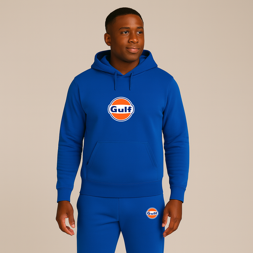 Men's Gulf Oil Logo Hoodie Joggers Set