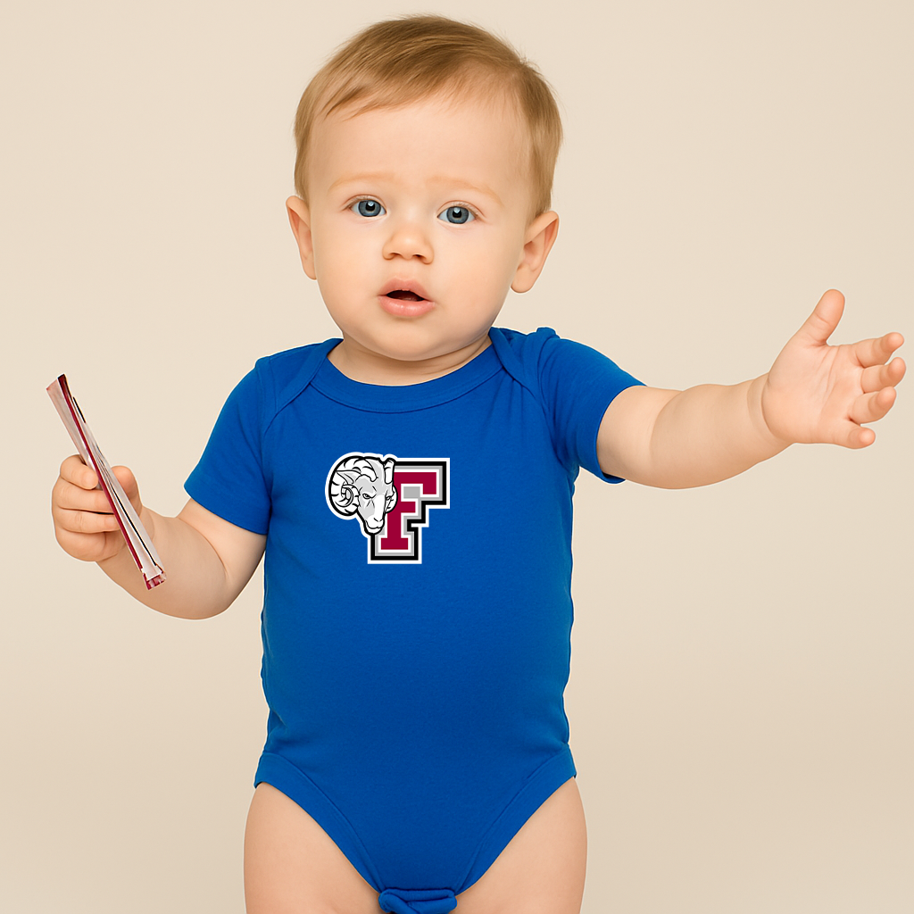 Fordham Rams Logo Baby Romper Onesie