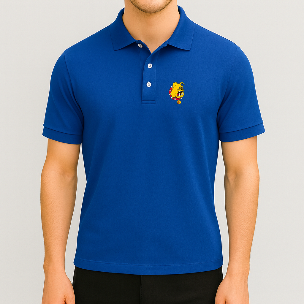 Men's Ferris State Bulldogs Logo Dry Blend Polo