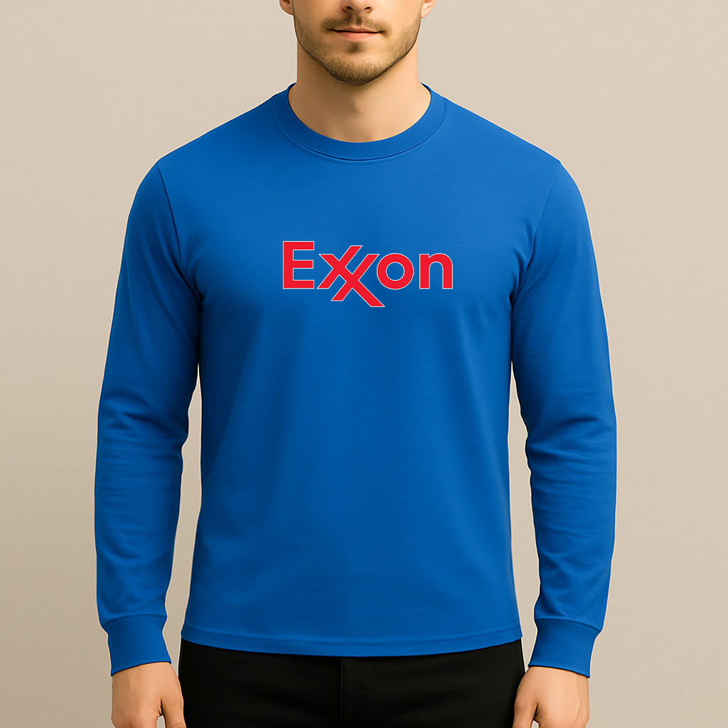 Men's Exxon Mobil Gas Station  Long Sleeve T-Shirt