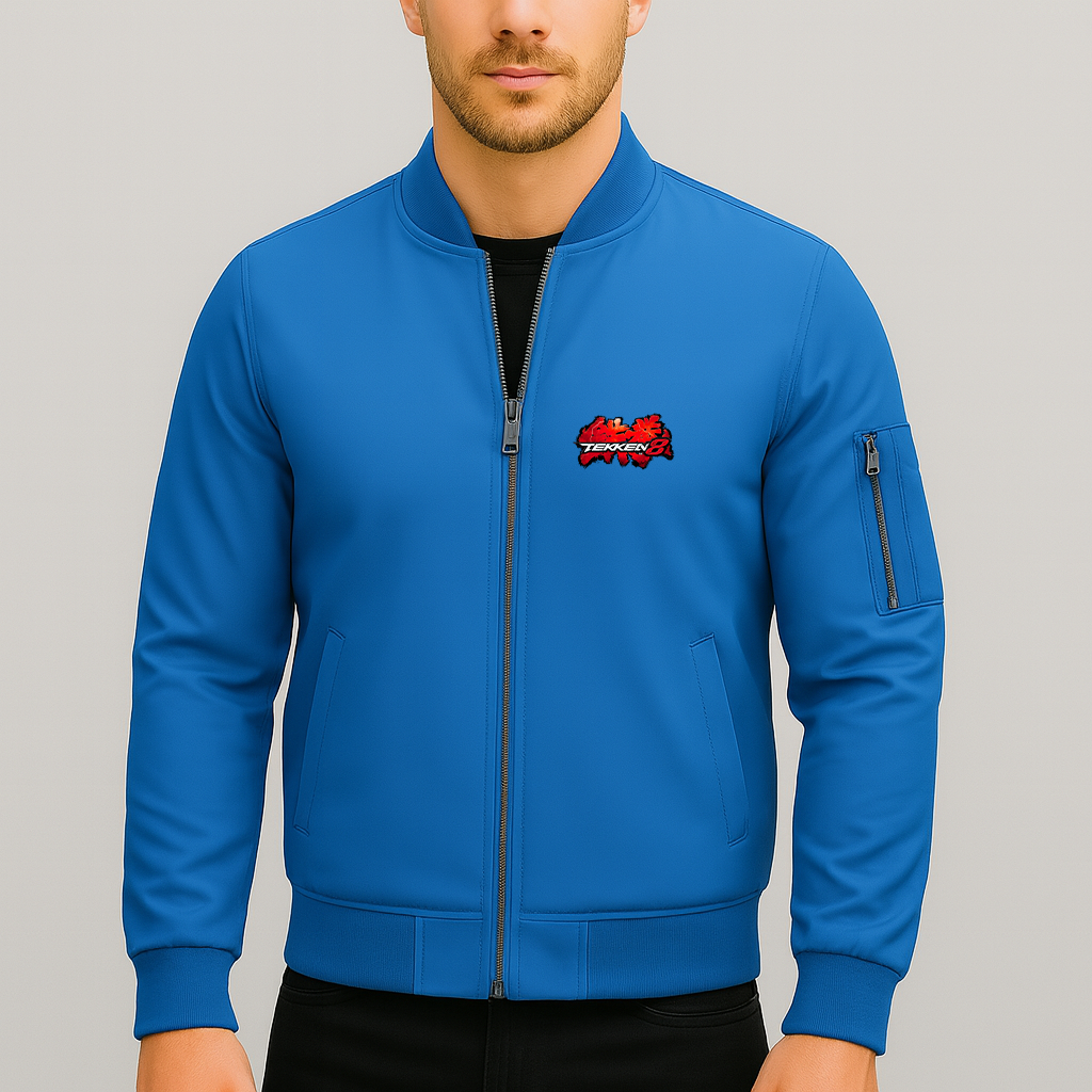 Men's Tekken 8 Game PS5 Lightweight Bomber Jacket Windbreaker Softshell Varsity Jacket Coat