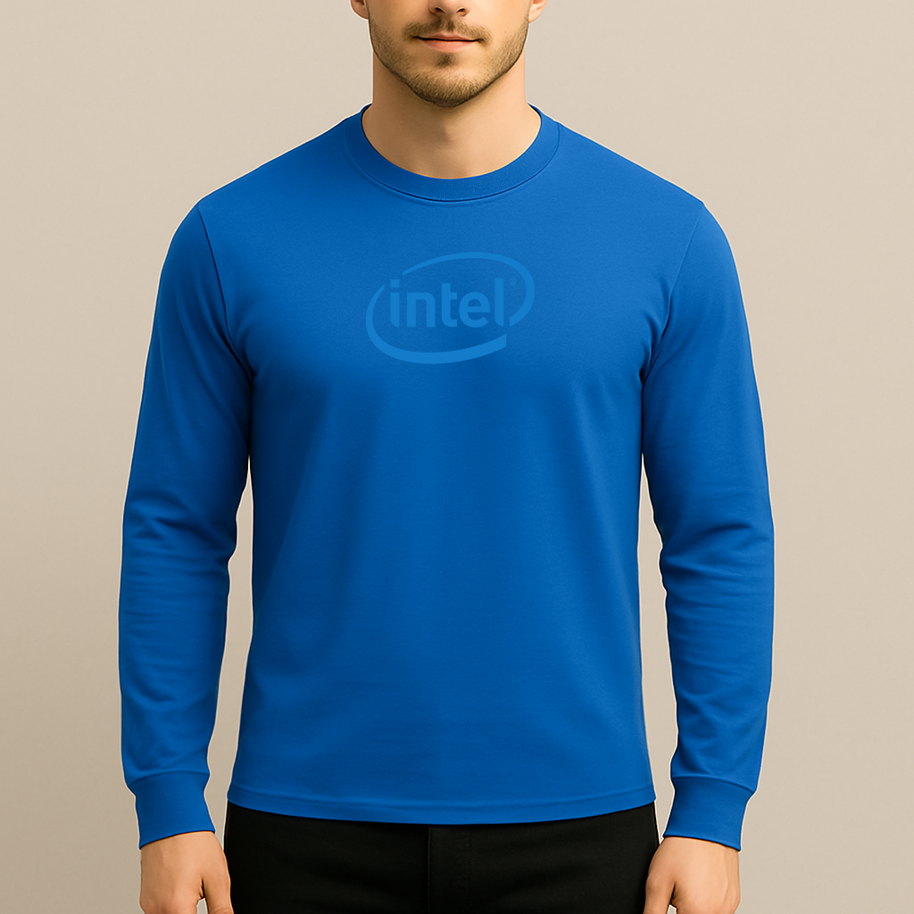 Men's Intel Logo Long Sleeve T-Shirt