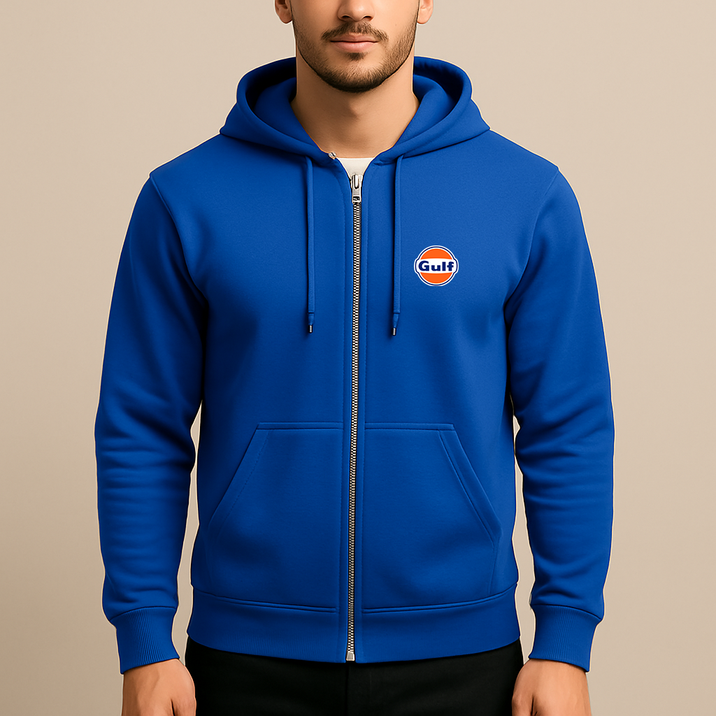 Men's Gulf Oil Logo Zipper Hoodie