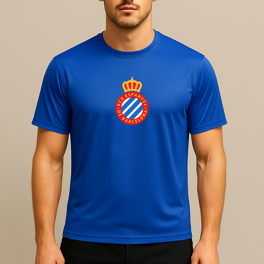 Men's Espanyol Soccer Logo Polyester T-Shirt