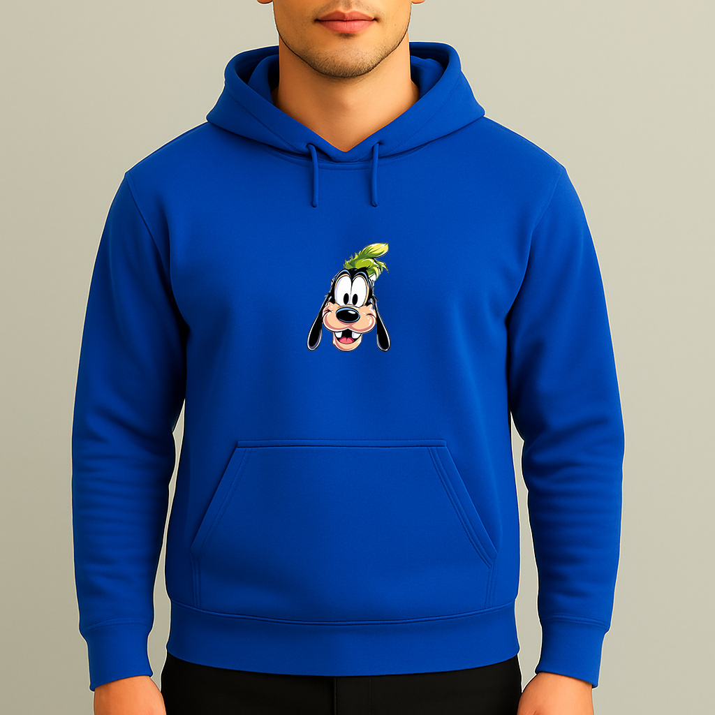 Men's Goofy Disney Smiley Face Pullover Hoodie