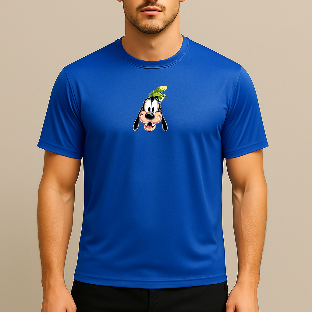 Men's Goofy Disney Smiley Face Polyester T-Shirt