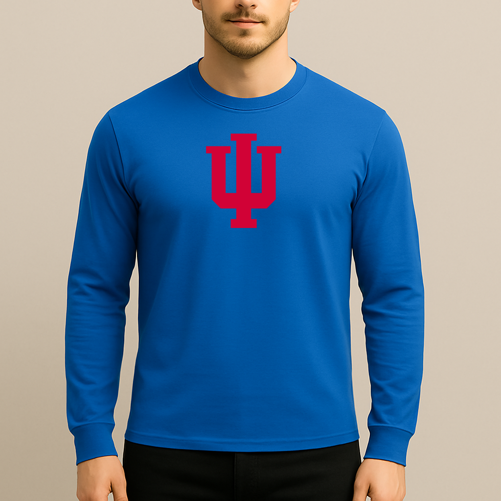 Men's Indiana Hoosiers Logo Long Sleeve T-Shirt
