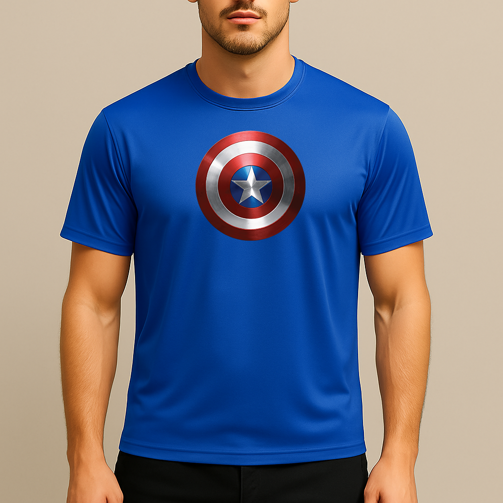 Men's Captain America Polyester T-Shirt