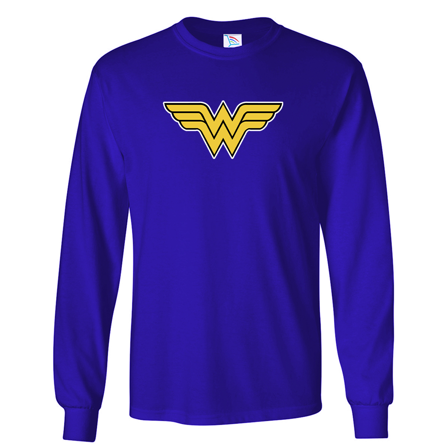 Youth Kids Wonder Woman Superhero Long Sleeve T-Shirt