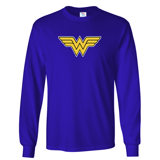 Youth Kids Wonder Woman Superhero Long Sleeve T-Shirt
