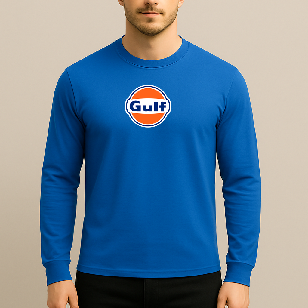Men's Gulf Oil Logo Long Sleeve T-Shirt