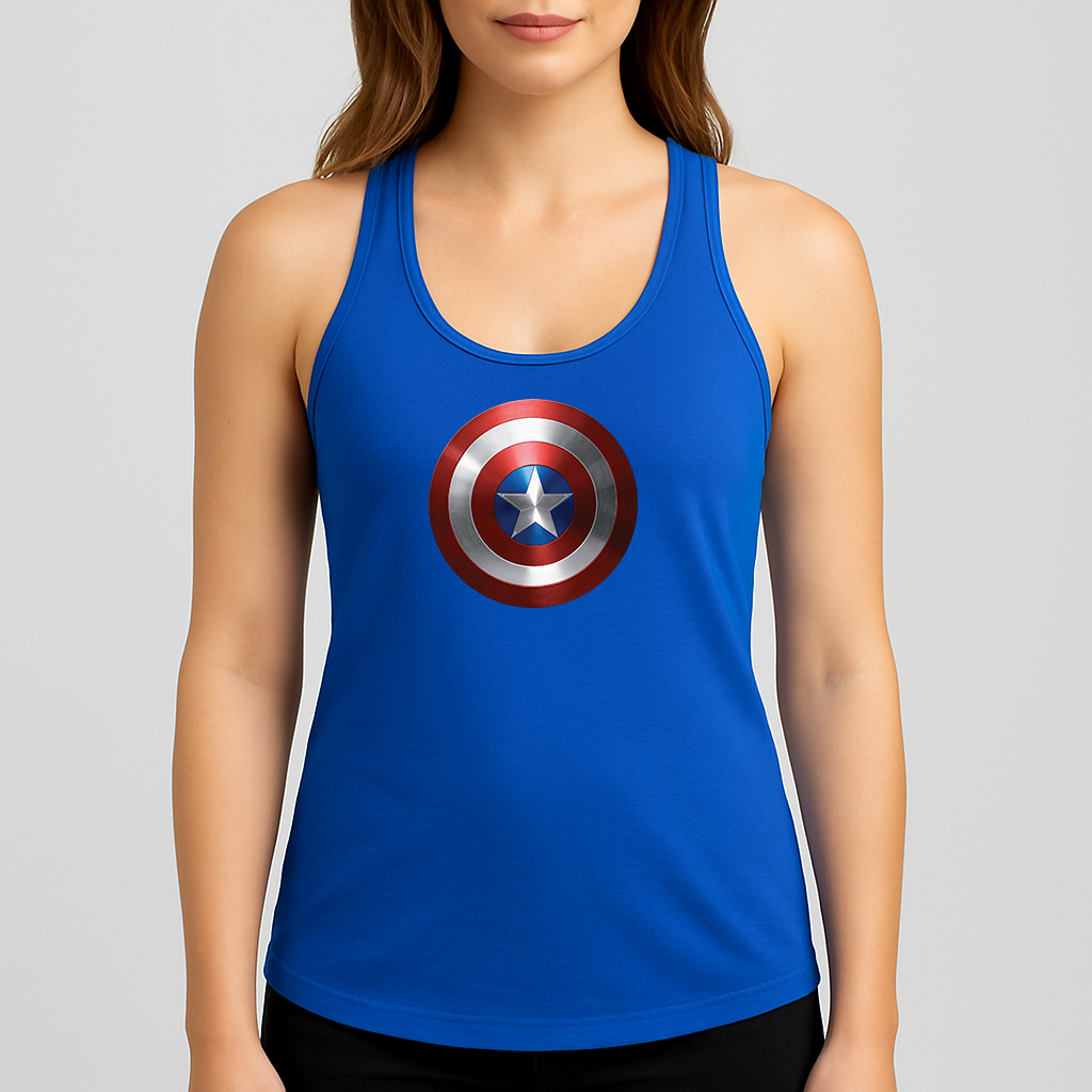 Women's Captain America Racerback Tank Top