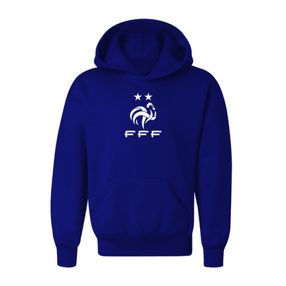 Youth Kids France Soccer Pullover Hoodie