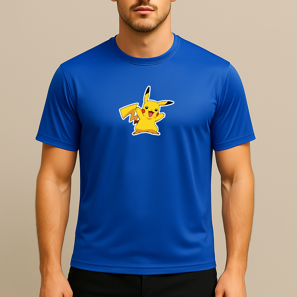 Men's Pikachu Cartoon Polyester T-Shirt