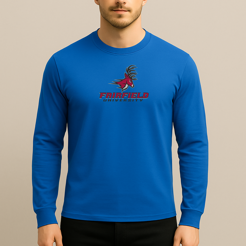 Men's Fairfield Stags Logo Long Sleeve T-Shirt