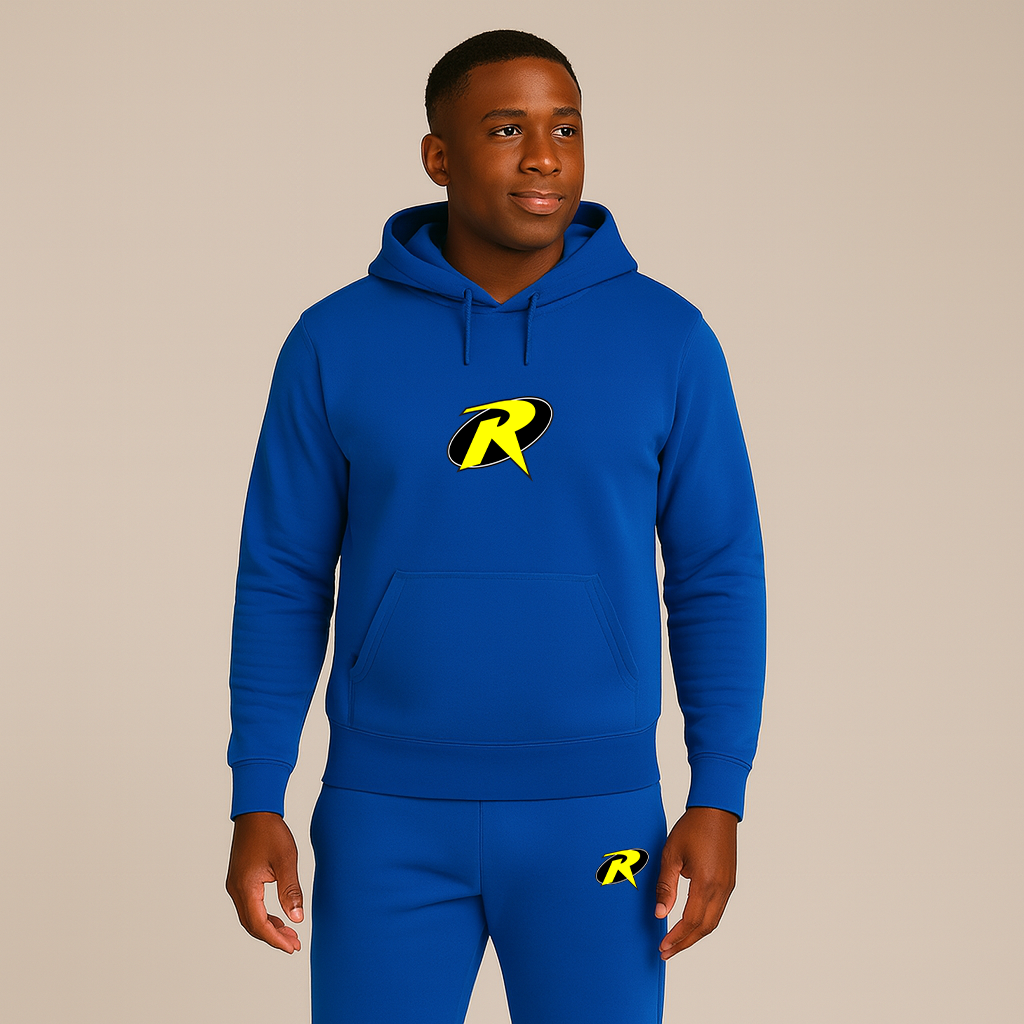 Men's Robin DC Comics Superhero Hoodie Joggers Set